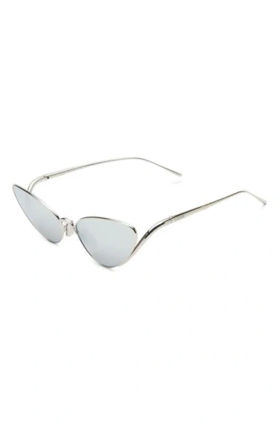 Loewe Signature 58mm Cat Eye Sunglasses In Silver