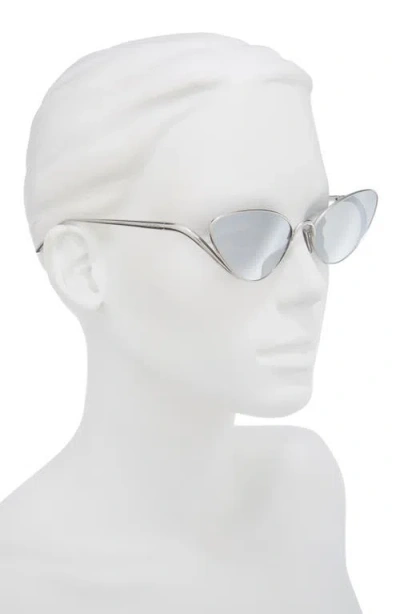 Loewe Signature 58mm Cat Eye Sunglasses In Silver