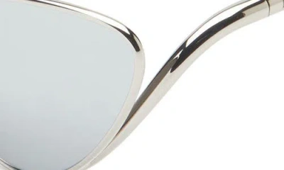 Loewe Signature 58mm Cat Eye Sunglasses In Silver