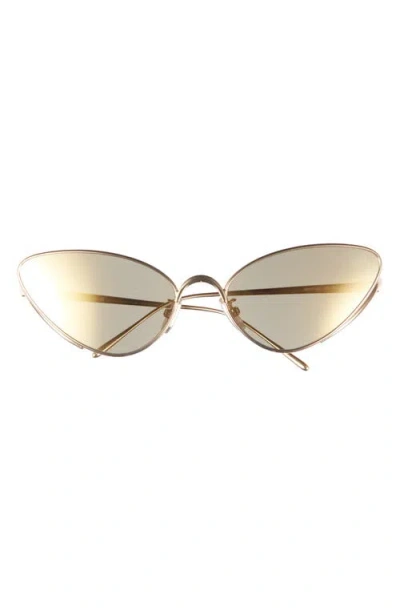 Loewe Signature 58mm Cat Eye Sunglasses In Gold