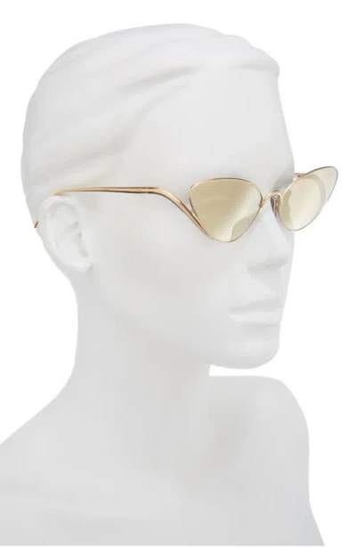 Loewe Signature 58mm Cat Eye Sunglasses In Gold