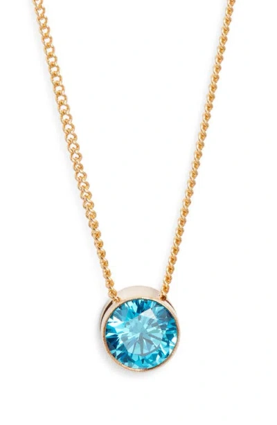 Set & Stones Birthstone Pendant Necklace In Gold