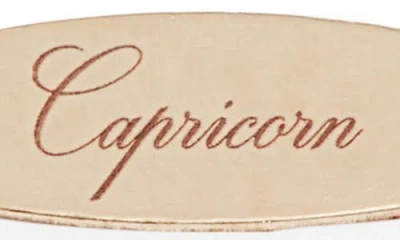 Set & Stones Engraved Zodiac Pendant In Gold