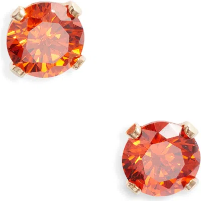 Set & Stones Birthstone Stud Earrings In Orange