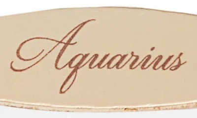 Set & Stones Engraved Zodiac Pendant In Gold