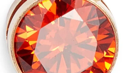 Set & Stones Birthstone Pendant Necklace In Orange