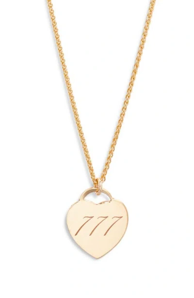 Set & Stones Alice Angel Numbers Pendant Necklace In Gold