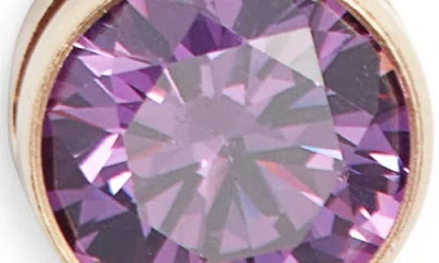 Set & Stones Birthstone Pendant Necklace In Purple