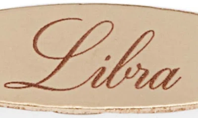 Set & Stones Engraved Zodiac Pendant In Gold