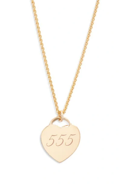 Set & Stones Alice Angel Numbers Pendant Necklace In Gold