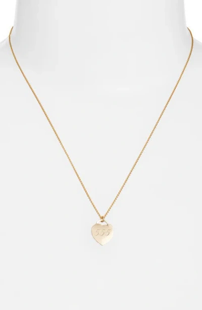 Set & Stones Alice Angel Numbers Pendant Necklace In Gold