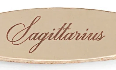 Set & Stones Engraved Zodiac Pendant In Gold