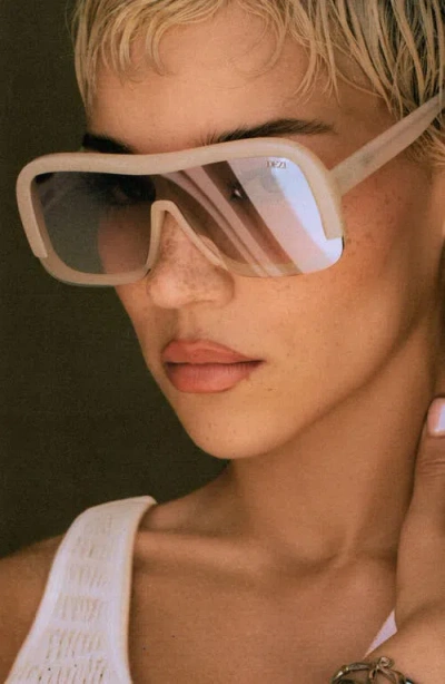 Dezi Afters Shield Sunglasses In Pink