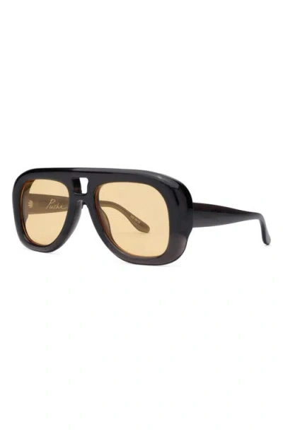 Dezi Pusha 55mm Shield Sunglasses In Black