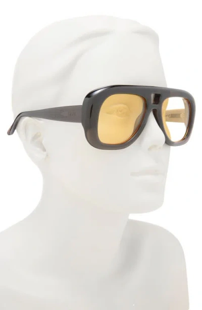 Dezi Pusha 55mm Shield Sunglasses In Black