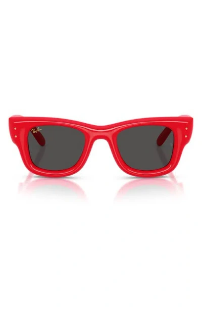 Ray Ban Crystal-embellished Square Sunglasses In Red