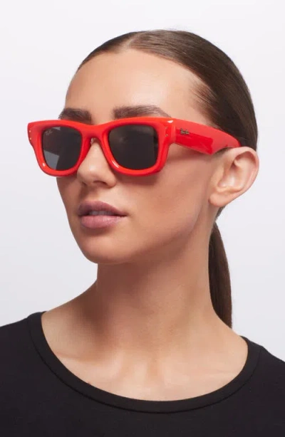 Ray Ban Crystal-embellished Square Sunglasses In Red