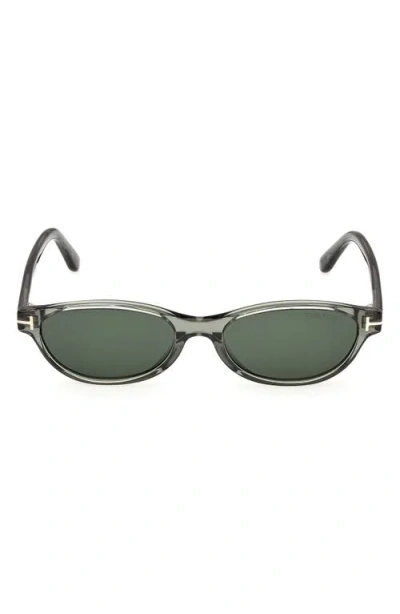 Tom Ford Chloe 52mm Oval Sunglasses In Green