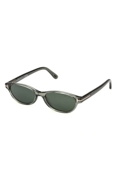 Tom Ford Chloe 52mm Oval Sunglasses In Green