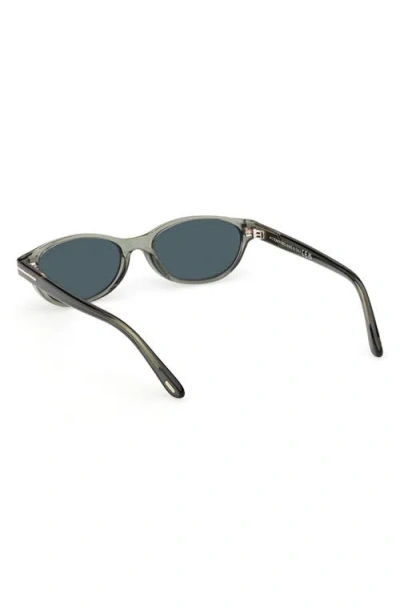 Tom Ford Chloe 52mm Oval Sunglasses In Green