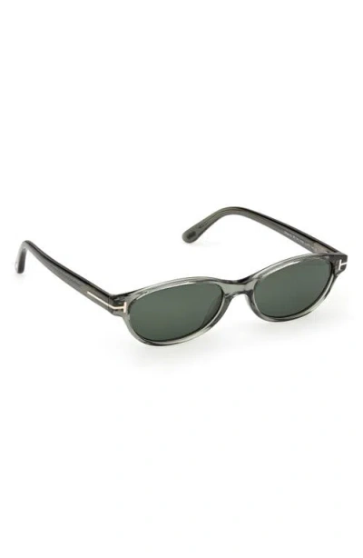 Tom Ford Chloe 52mm Oval Sunglasses In Green