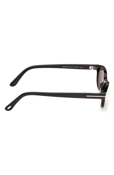 Tom Ford Eyewear Oval Frame Sunglasses In Black