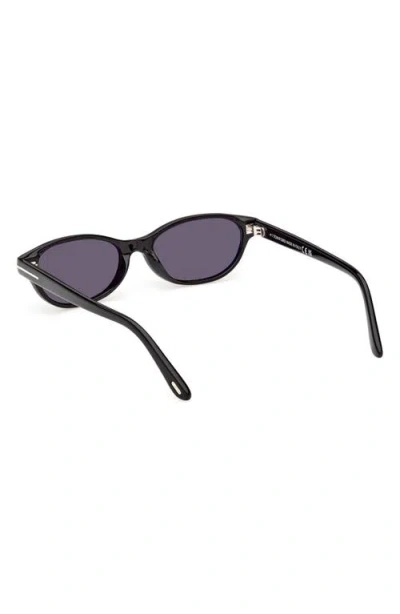 Tom Ford Eyewear Oval Frame Sunglasses In Black
