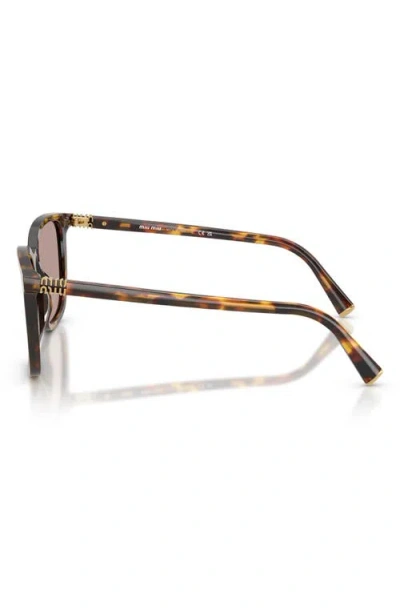 Miu Miu Tortoiseshell-pattern Square-frame Sunglasses In Black