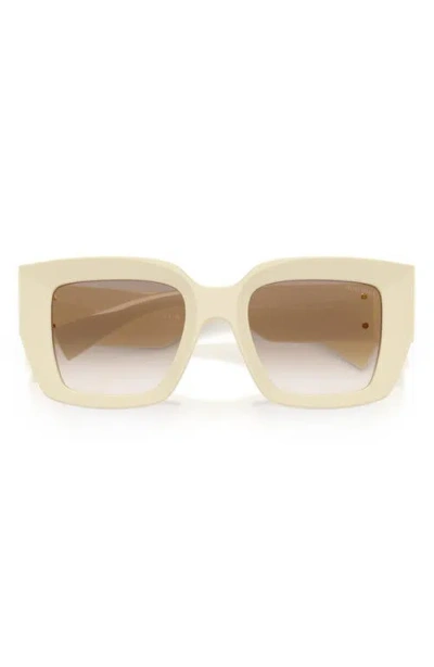 Miu Miu 0mu B05s Miu Glimpse 21d90l Bianco Latte Sunglasses In Neutral