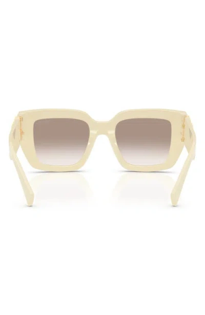 Miu Miu 0mu B05s Miu Glimpse 21d90l Bianco Latte Sunglasses In Neutral