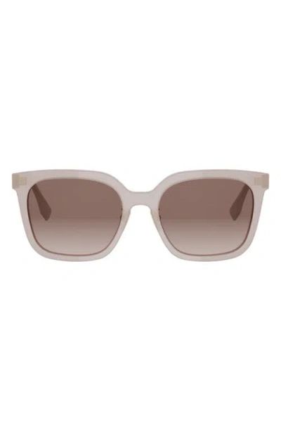 Fendi Forever  56mm Gradient Square Sunglasses In Neutral