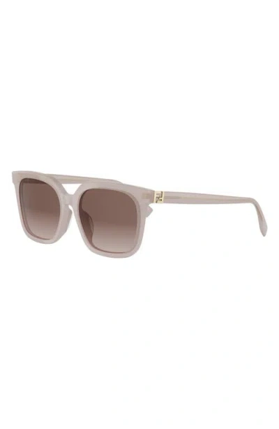 Fendi Forever  56mm Gradient Square Sunglasses In Neutral