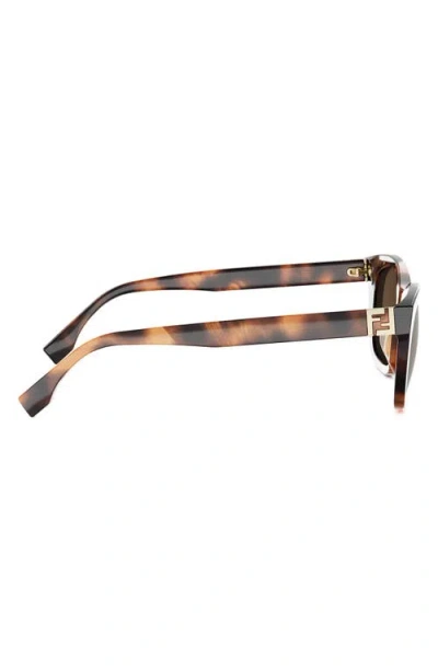 Fendi Forever  54mm Rectangular Sunglasses In Multi