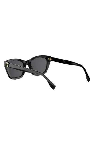 Fendi Forever  54mm Rectangular Sunglasses In Black