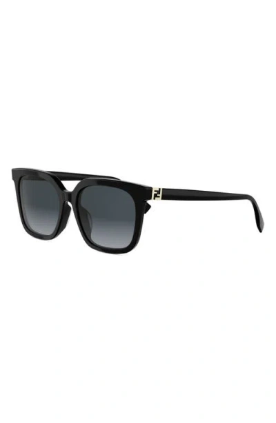 Fendi Forever  56mm Gradient Square Sunglasses In Black