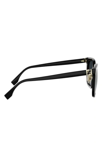 Fendi Forever  56mm Gradient Square Sunglasses In Black