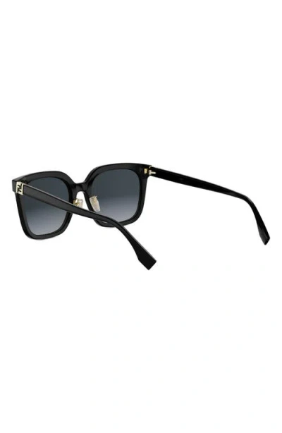 Fendi Forever  56mm Gradient Square Sunglasses In Black