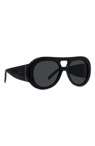 Givenchy Bold 53mm Gradient Round Sunglasses In Black