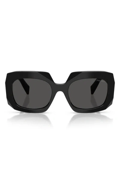 Prada 55mm Square Sunglasses In Black