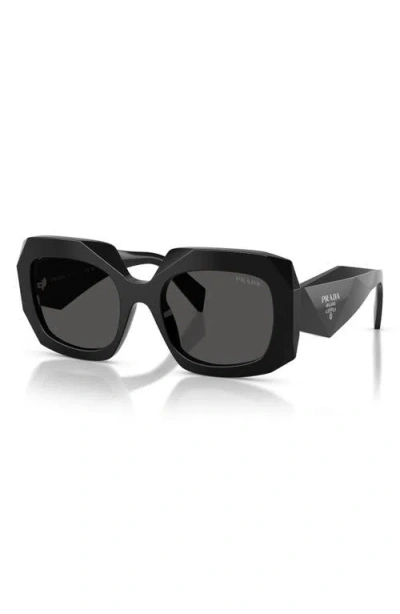 Prada 55mm Square Sunglasses In Black