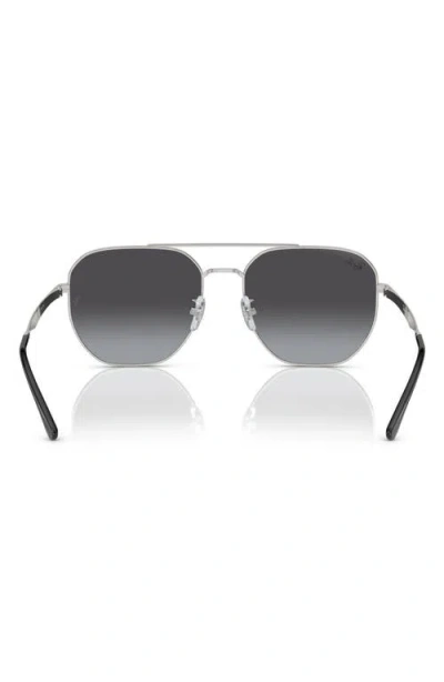 Ray Ban Ray-ban 59mm Gradient Square Sunglasses In Metallic