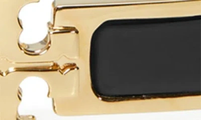 Tory Burch Medium Kira Enamel Hinge Bracelet In Black