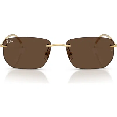Ray Ban Rb3768 Sunglasses Arista Gold Frame Brown Lenses 56-17