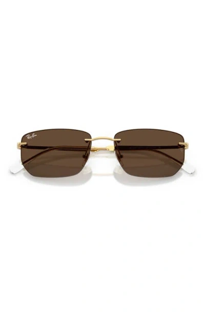 Ray Ban Rb3768 Sunglasses Arista Gold Frame Brown Lenses 56-17