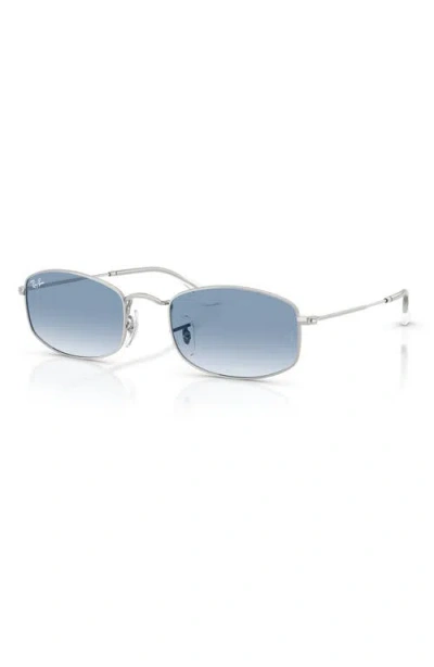 Ray Ban Ray-ban 55mm Gradient Irregular Sunglasses In Blue