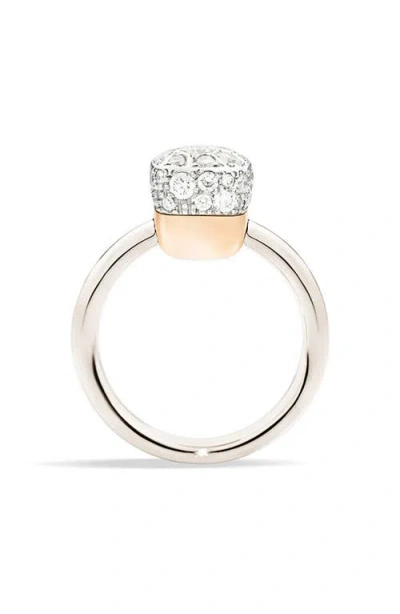 Pomellato Nudo Petit Diamond Ring In Metallic