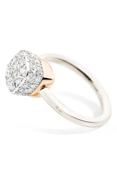 Pomellato Nudo Petit Diamond Ring In Metallic