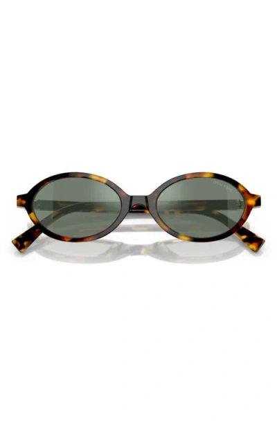 Miu Miu Regard Oval-frame Sunglasses In Brown