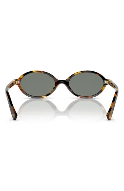 Miu Miu Regard Oval-frame Sunglasses In Brown