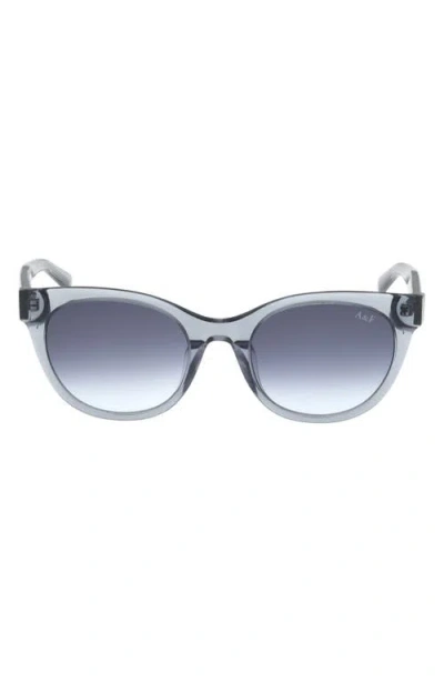 Abercrombie & Fitch 52mm Gradient Cat Eye Sunglasses In White
